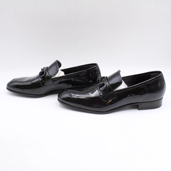 NIB [Gucci] Authenticated Black Patent Leather Loafers w Tonal Horsebit Mens 8 - Picture 7 of 17
